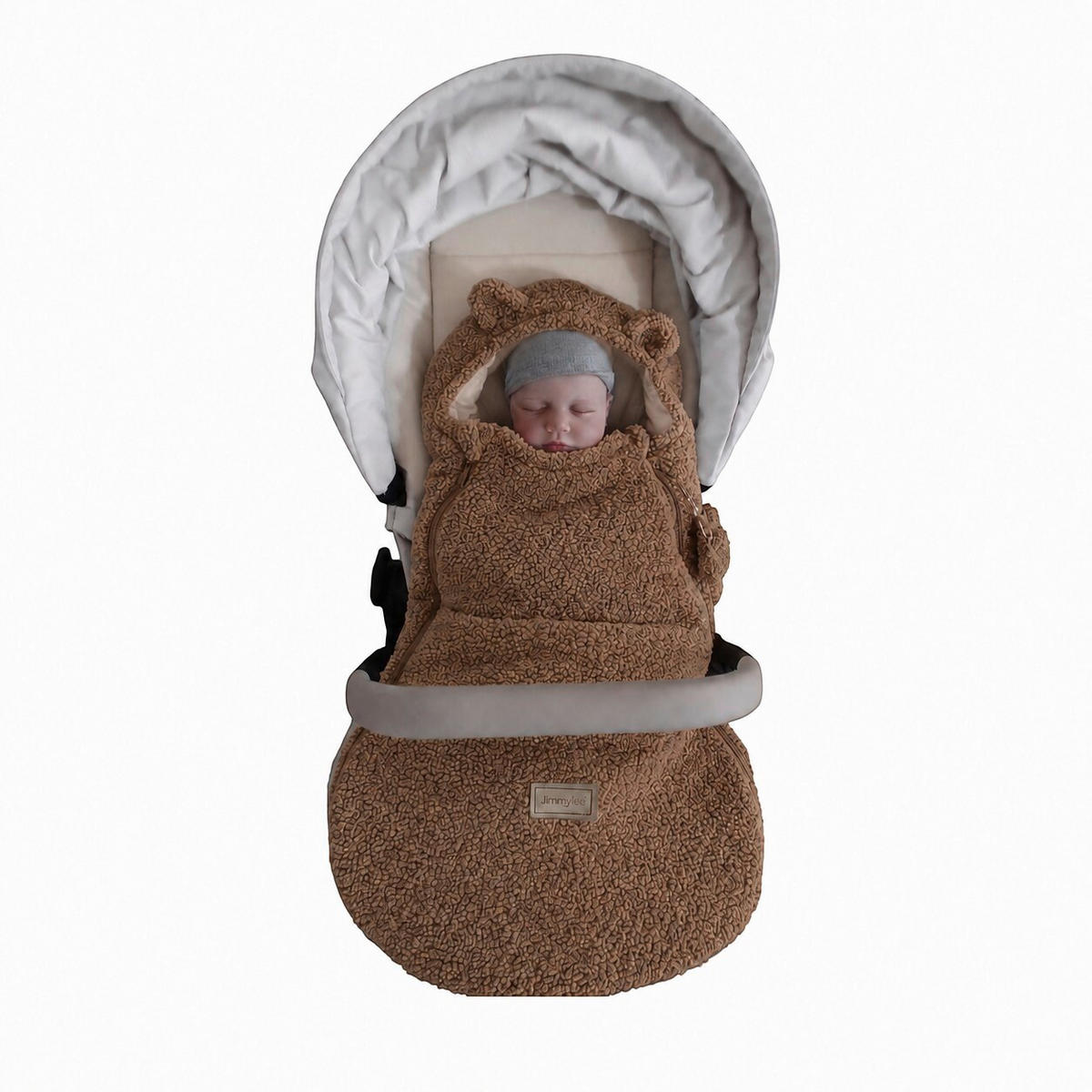 EINSCHLAGDECKE      - Creme/Cappuccino, Trend, Textil (75/40/6cm) - Jimmylee