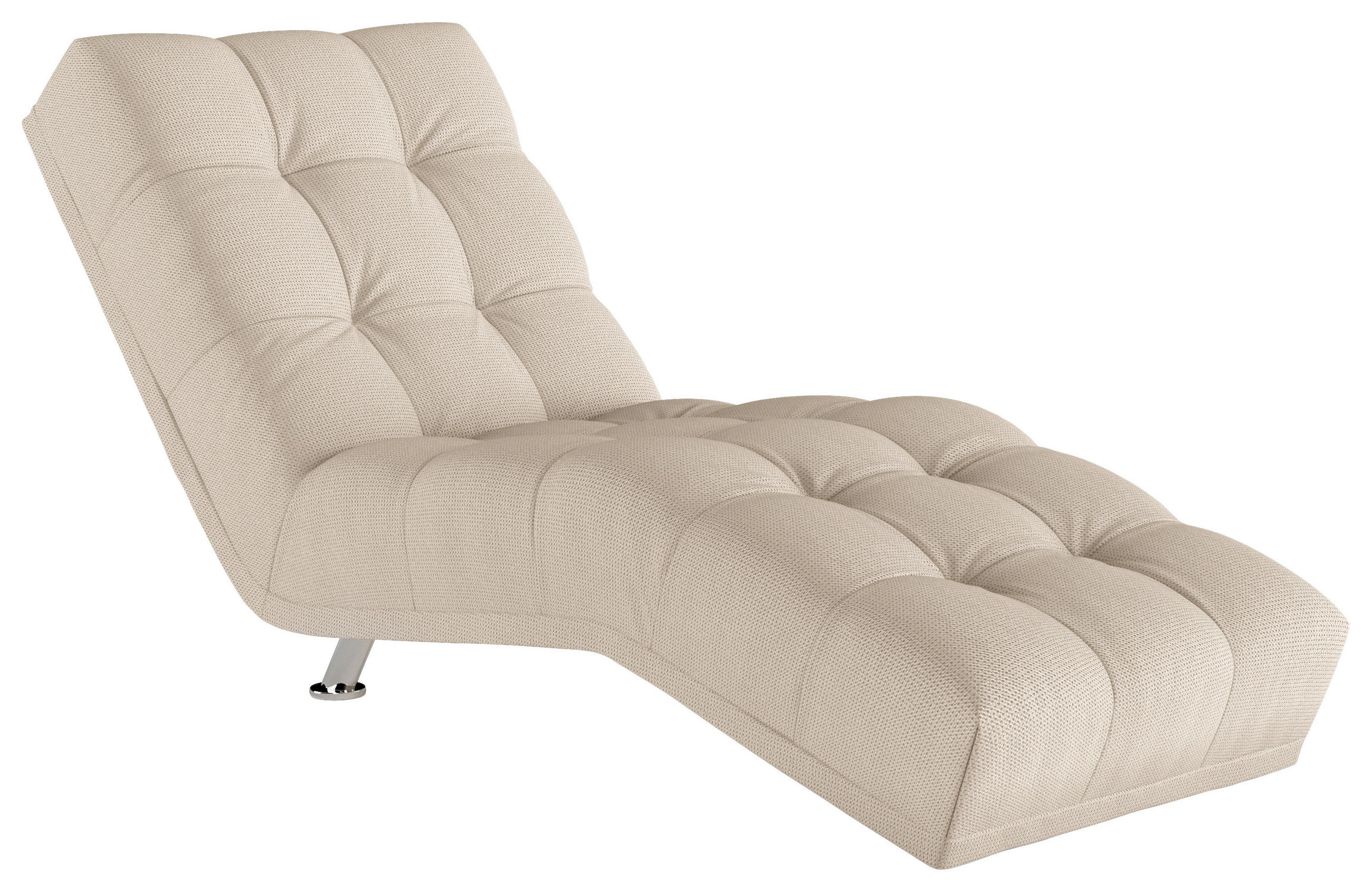 LIEGE ISABELLA in Chenille, Flachgewebe Creme  - Chromfarben/Creme, MODERN, Textil/Metall (68/88/164cm) - MID.YOU