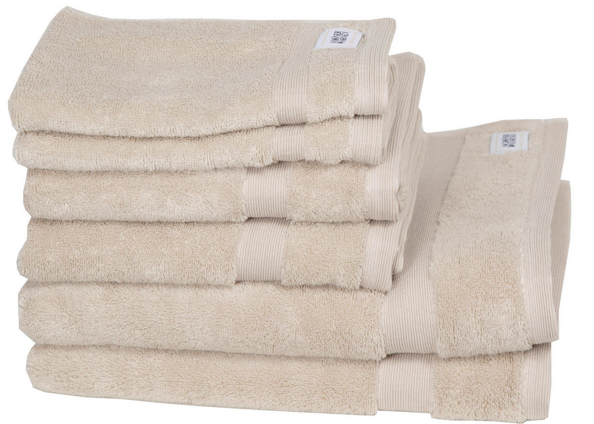 FROTTIERSET SW-Cuddly Sandfarben 6-teilig  - Sandfarben, Basics, Textil - Schöner Wohnen