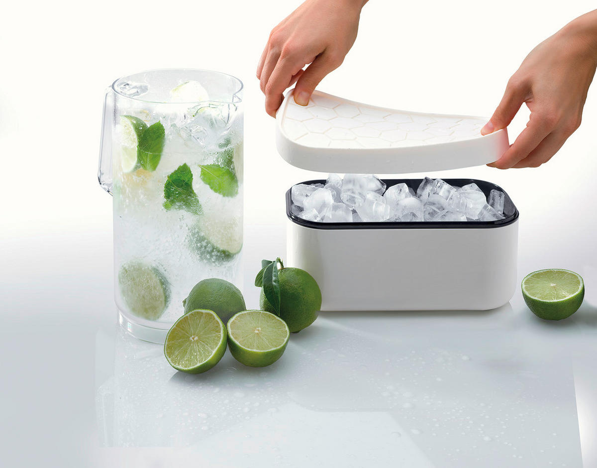 POSODA ZA KOCKE LEDU - bela, Basics, umetna masa (12,5/12,5/22,5cm) - LEKUE
