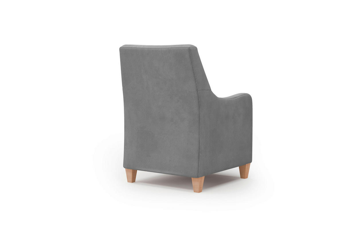 SESSEL in Flachgewebe Grau  - Eichefarben/Grau, KONVENTIONELL, Holz/Textil (70/93/75cm) - Sit & More
