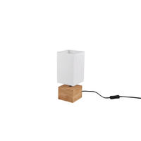 STONA LAMPA - bela, Prirodno, drvo/tekstil (12/12/30cm)