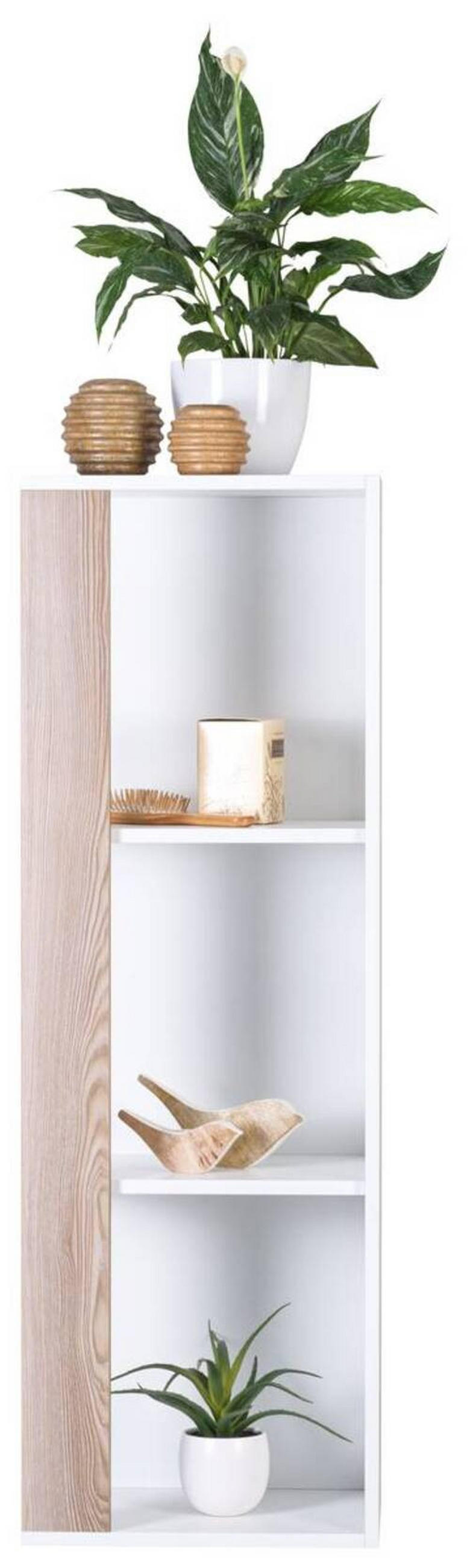 BADEZIMMERREGAL 40/120/30 cm  - Eschefarben/Weiß, KONVENTIONELL, Holzwerkstoff (40/120/30cm) - Voleo
