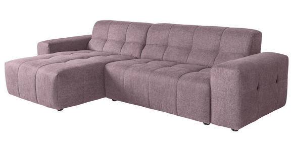 ECKSOFA Altrosa Webstoff  - Schwarz/Altrosa, KONVENTIONELL, Kunststoff/Textil (301/160cm) - Carryhome