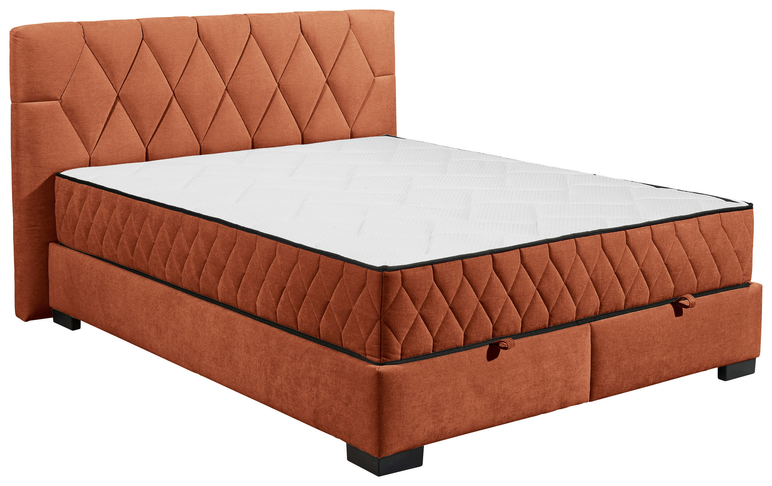 BOXBETT 160/200 cm  in Cognac  - Cognac/Schwarz, MODERN, Holzwerkstoff/Kunststoff (160/200cm) - MID.YOU