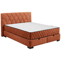 BOXBETT 160/200 cm  in Cognac  - Cognac/Schwarz, Modern, Holzwerkstoff/Kunststoff (160/200cm) - MID.YOU