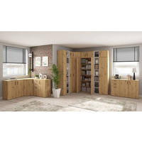 MEHRZWECKSCHRANK 30/195/40 cm  in Eiche Artisan  - Anthrazit/Schwarz, MODERN, Holzwerkstoff/Kunststoff (30/195/40cm) - Carryhome
