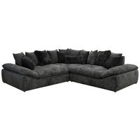ECKSOFA Anthrazit  - Anthrazit/Schwarz, Trend, Textil (278/278cm) - MID.YOU