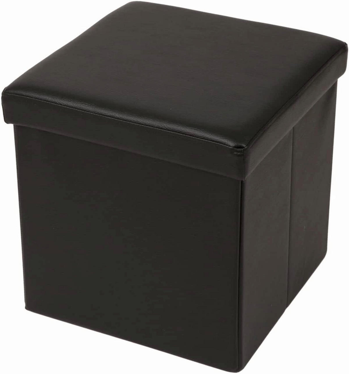 SITZWÜRFEL Schwarz  - Schwarz, Basics, Kunststoff (38/38/38cm) - Echtwerk