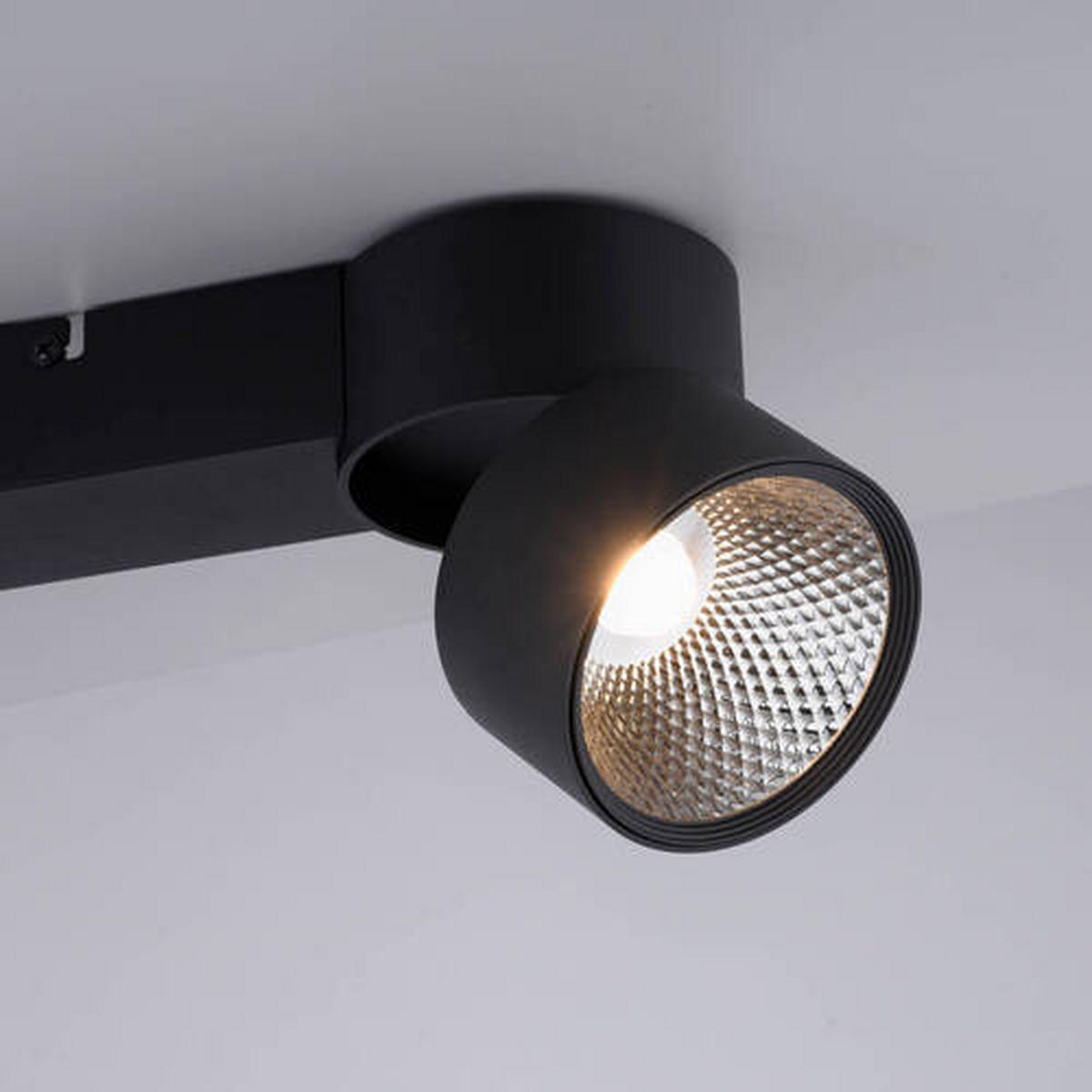 LED-DECKENLEUCHTE 40/20/13,5 cm   - Schwarz, KONVENTIONELL, Kunststoff/Metall (40/20/13,5cm) - Neuhaus PURE