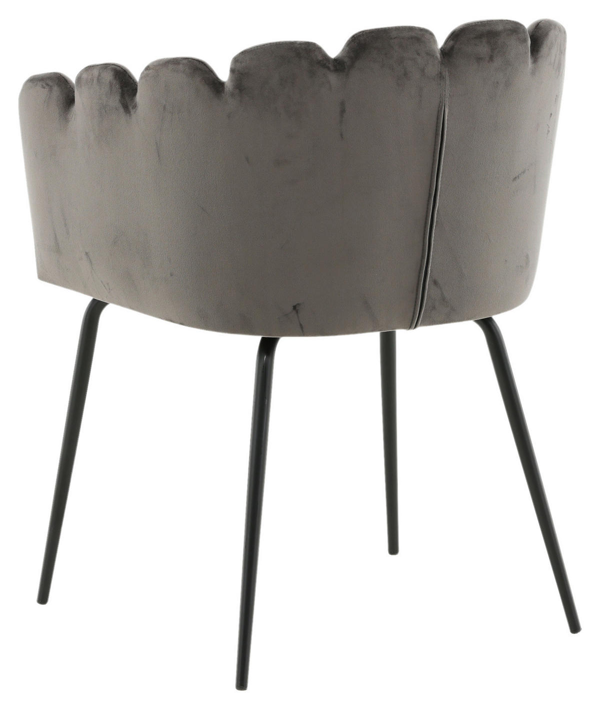 STUHL Samt Grau  - Grau, Design, Textil/Metall (61/76.56/54cm) - Livetastic