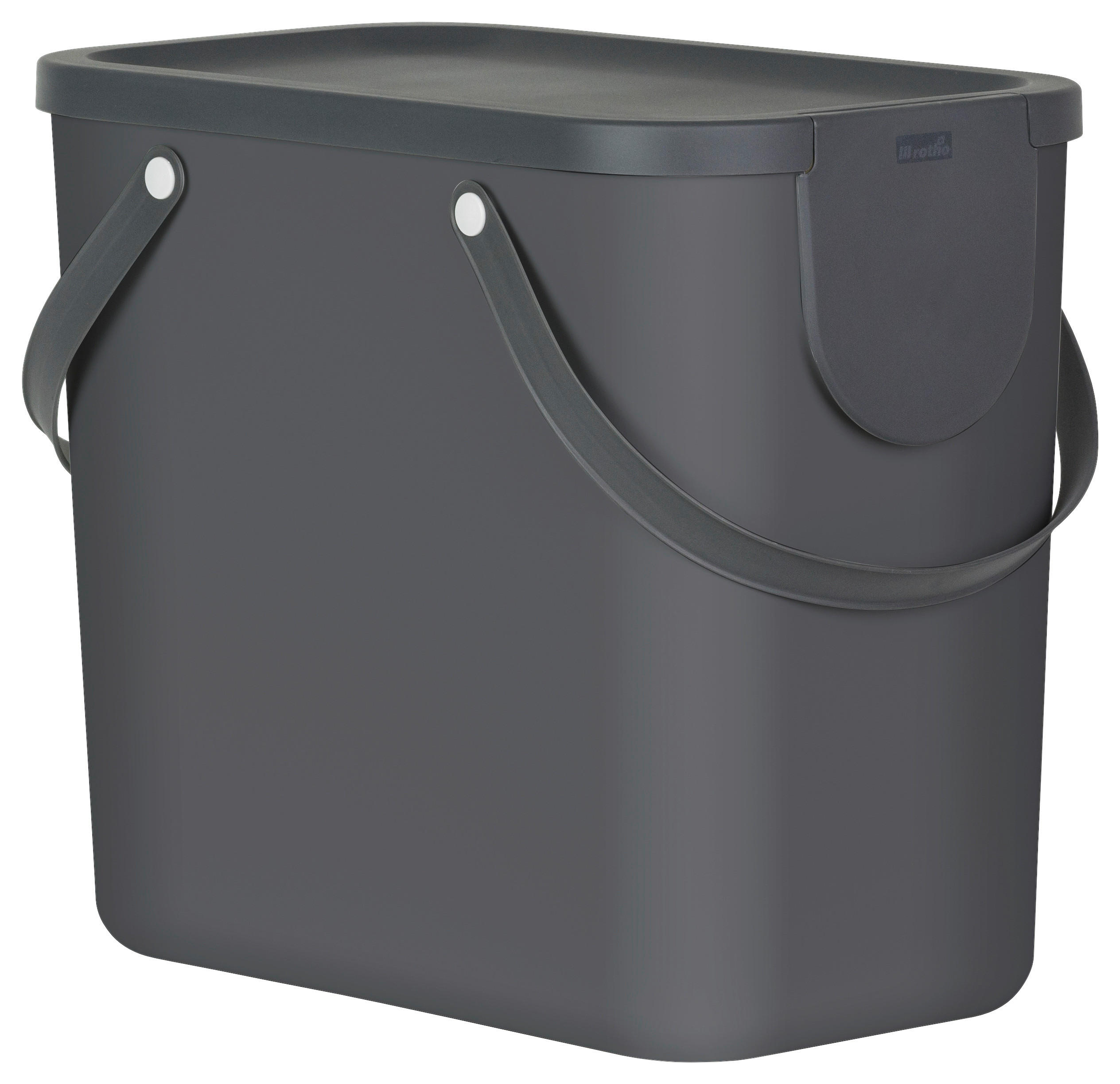 KÔŠ NA ODPADKY  25 l - antracitová, Basics, plast (23,5/34/40cm) - Rotho