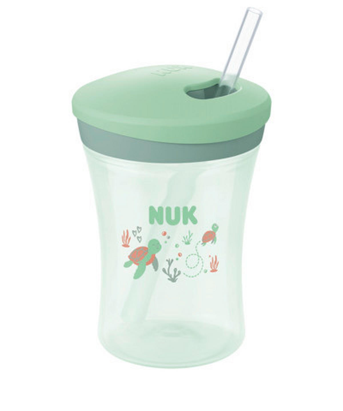 TRINKHALMBECHER NUK First Choice Trinklernbecher Strohhalm, 230ml 230 ml  - Salbeigrün/Mauve, Basics, Kunststoff (230ml) - NUK
