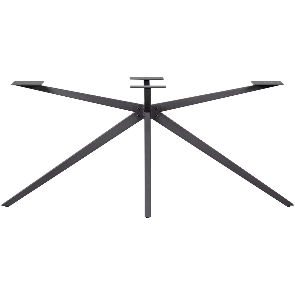 TISCHGESTELL in Metall   - Schwarz, MODERN, Metall (170/72/80cm) - Livetastic