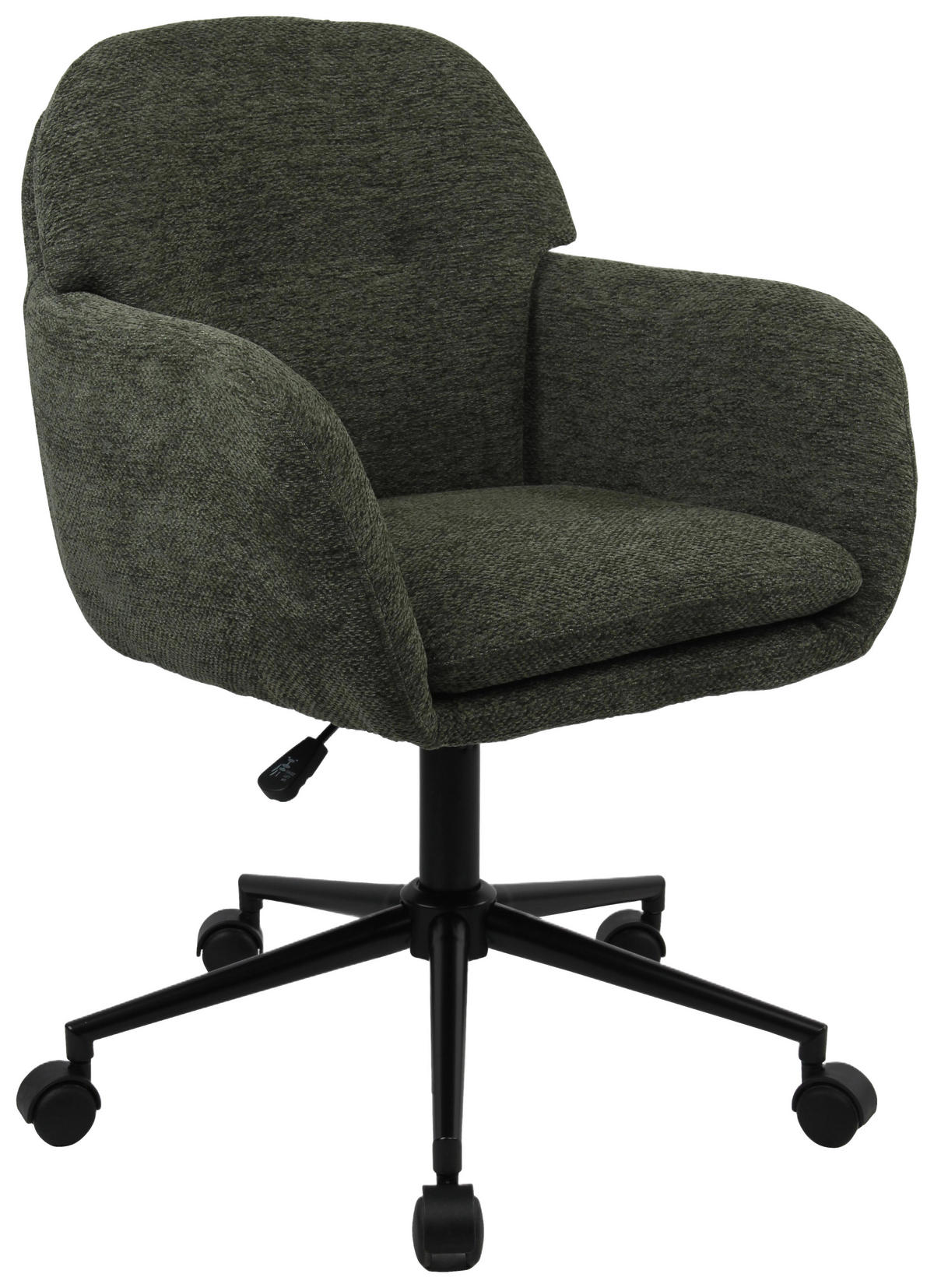 DREHSTUHL  in Webstoff Grün  - Schwarz/Grün, MODERN, Kunststoff/Textil (55/85-95/60cm) - MID.YOU