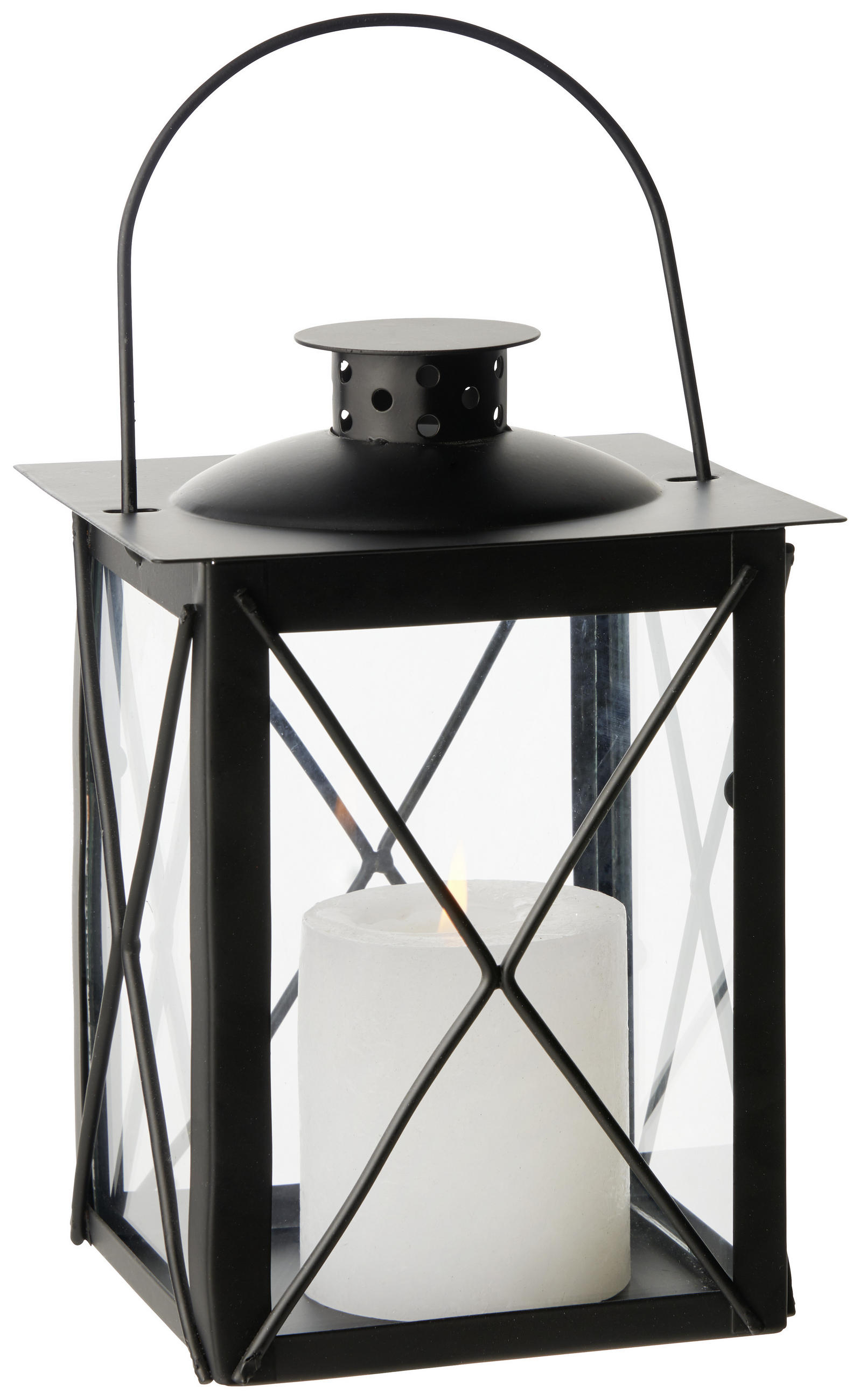 LYKTA - svart, Design, metall/glas (15/20/15cm) - Ambia Home