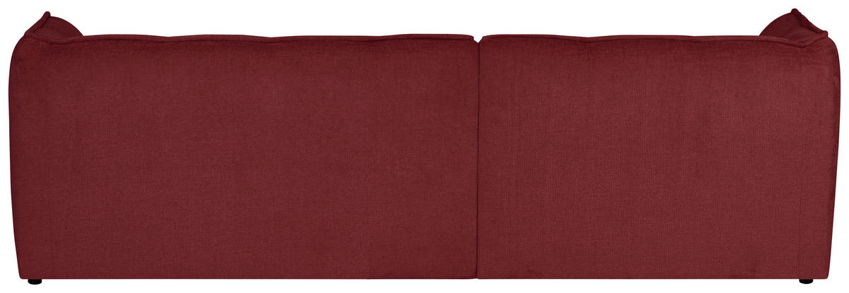 ECKSOFA LIVOLI in Chenille Bordeaux  160/246 cm  - Bordeaux/Schwarz, Design, Textil (160/246cm) - MID.YOU