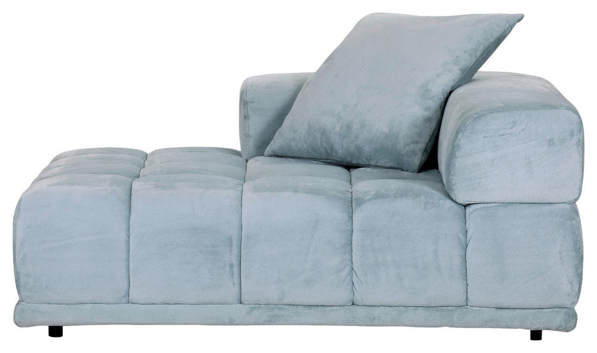 SOFAELEMENT in Plüsch Mintgrün  - Schwarz/Mintgrün, Konventionell, Kunststoff/Textil (125/66/155cm) - Carryhome