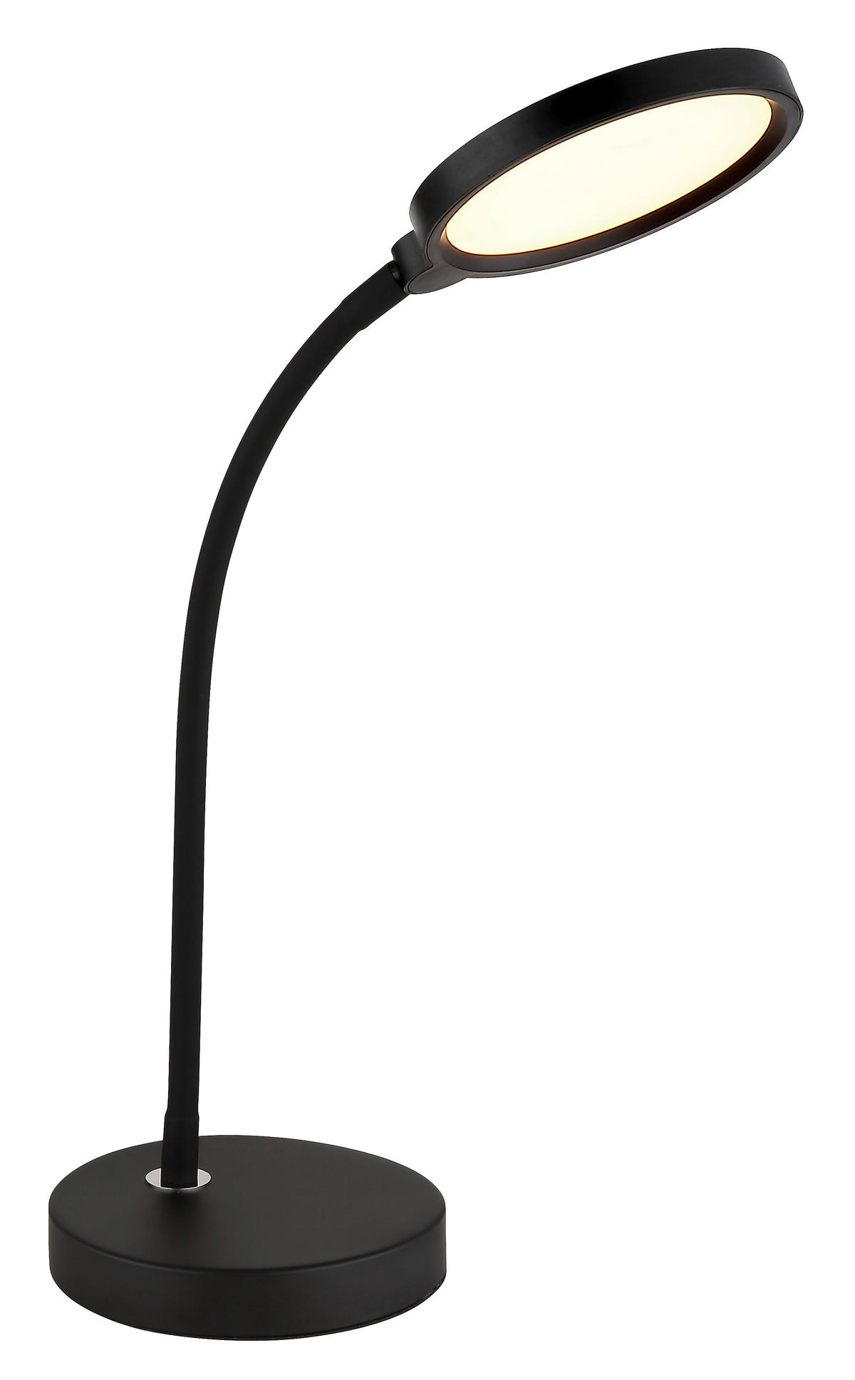 LED-TISCHLEUCHTE Kalderon 43/15/28 cm  - Opal/Schwarz, Design, Kunststoff/Metall (43/15/28cm) - Globo