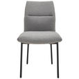 STUHL  in Eisen Bouclé Metall, Textil  - Schwarz/Grau, MODERN, Textil/Metall (50/85/62cm) - Hom`in