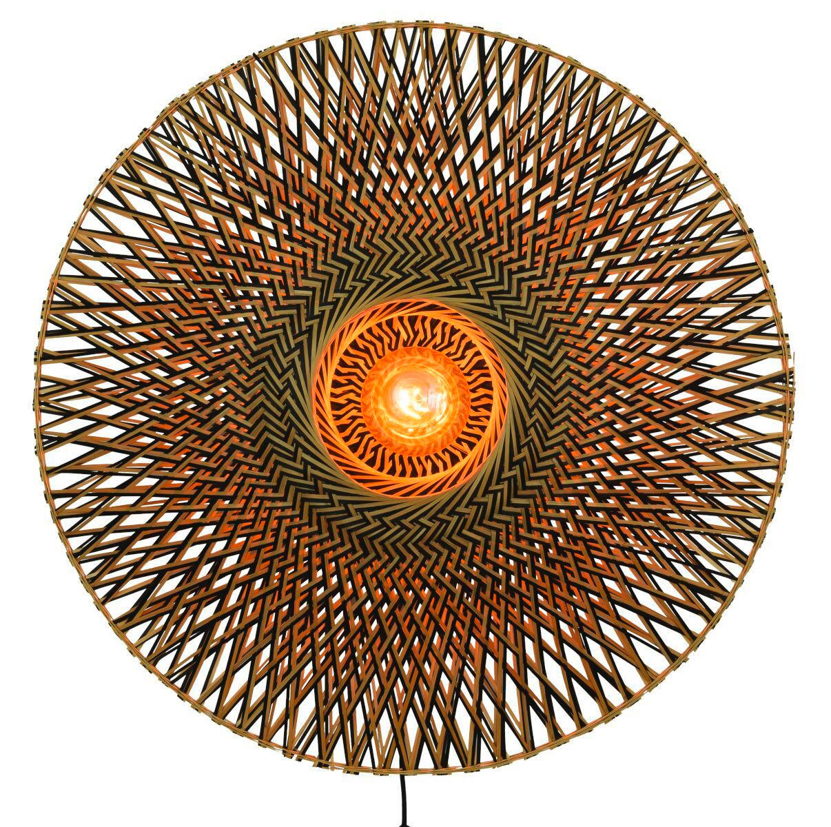 VÄGGLAMPA Bali 87/20 cm   - ljusbrun/svart, Natur, metall/naturmaterial (87/20cm) - Good & Mojo