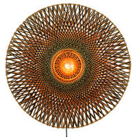 WANDLEUCHTE Bali 87/20 cm   - Hellbraun/Schwarz, Natur, Naturmaterialien/Metall (87/20cm) - Good & Mojo
