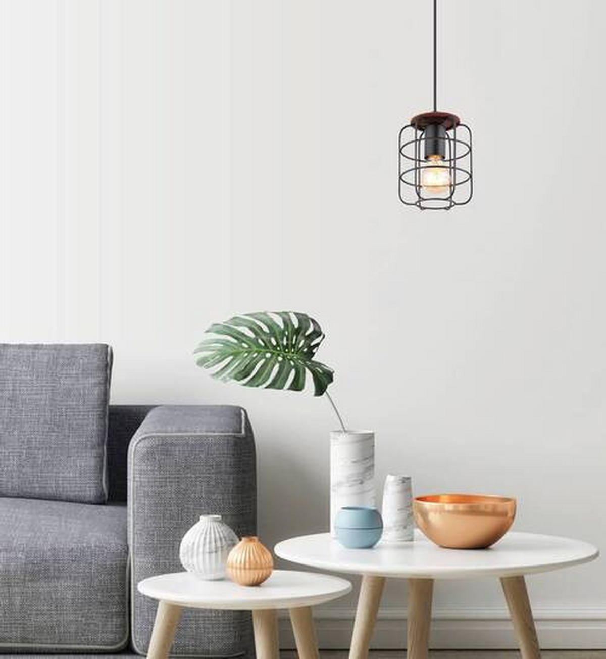 LUSTER  15/120 cm      - braon/crna, Trendi, drvo/metal (15/120cm)