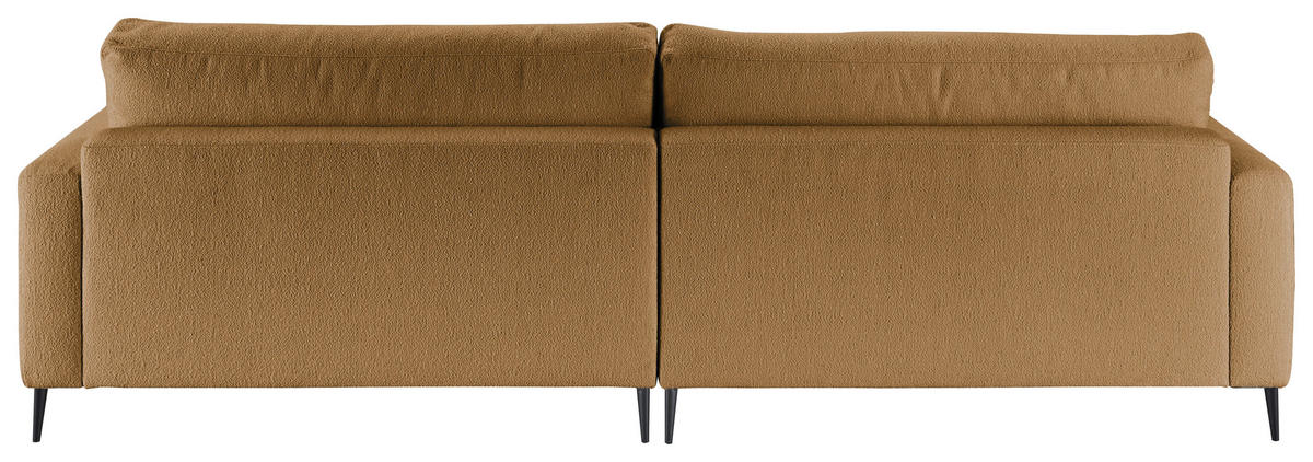 ECKSOFA in Flachgewebe Currygelb  - Currygelb/Schwarz, Design, Textil/Metall (190/272cm) - Lomoco