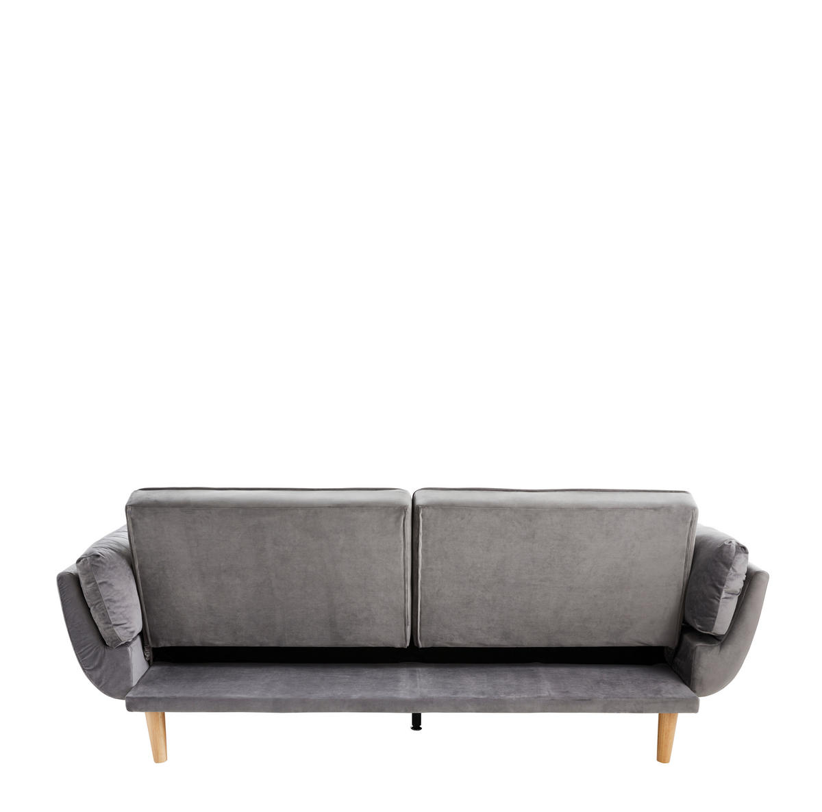 ROZKLÁDACÍ POHOVKA, textil, šedá - šedá/přírodní barvy, Moderní, dřevo/textil (212/92/81cm) - MID.YOU