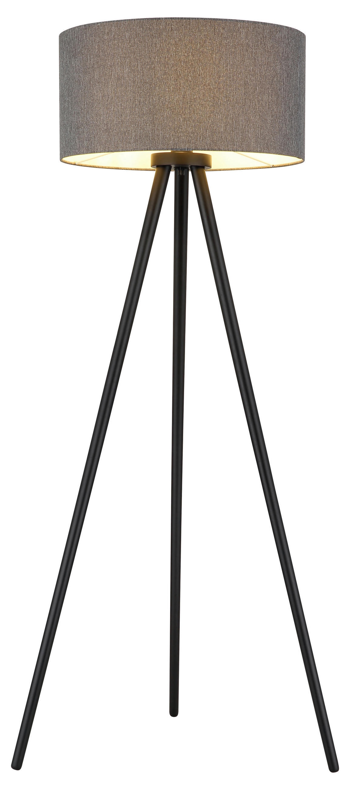 STEHLEUCHTE Stabilo 57/148 cm  - Anthrazit/Schwarz, Design, Holz/Kunststoff (57/148cm) - Globo