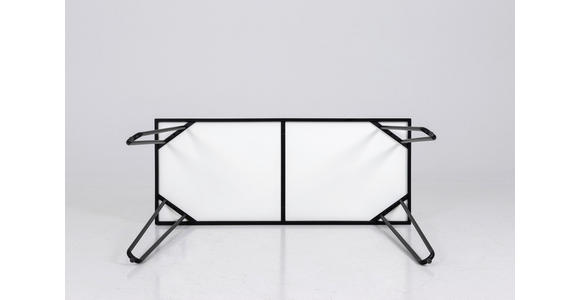 SCHREIBTISCH 120/50/75 cm  in Weiß, Schwarz  - Schwarz/Weiß, MODERN, Holzwerkstoff/Metall (120/50/75cm) - Carryhome