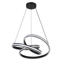 ZÁVĚSNÉ LED SVÍTIDLO, 48/52/120 cm - bílá/černá, Design, kov/plast (48/52/120cm) - Novel