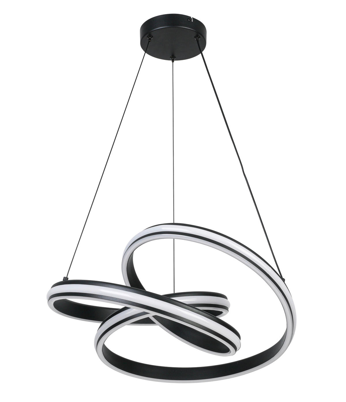 ZÁVĚSNÉ LED SVÍTIDLO, 48/52/120 cm - bílá/černá, Design, kov/plast (48/52/120cm) - Novel