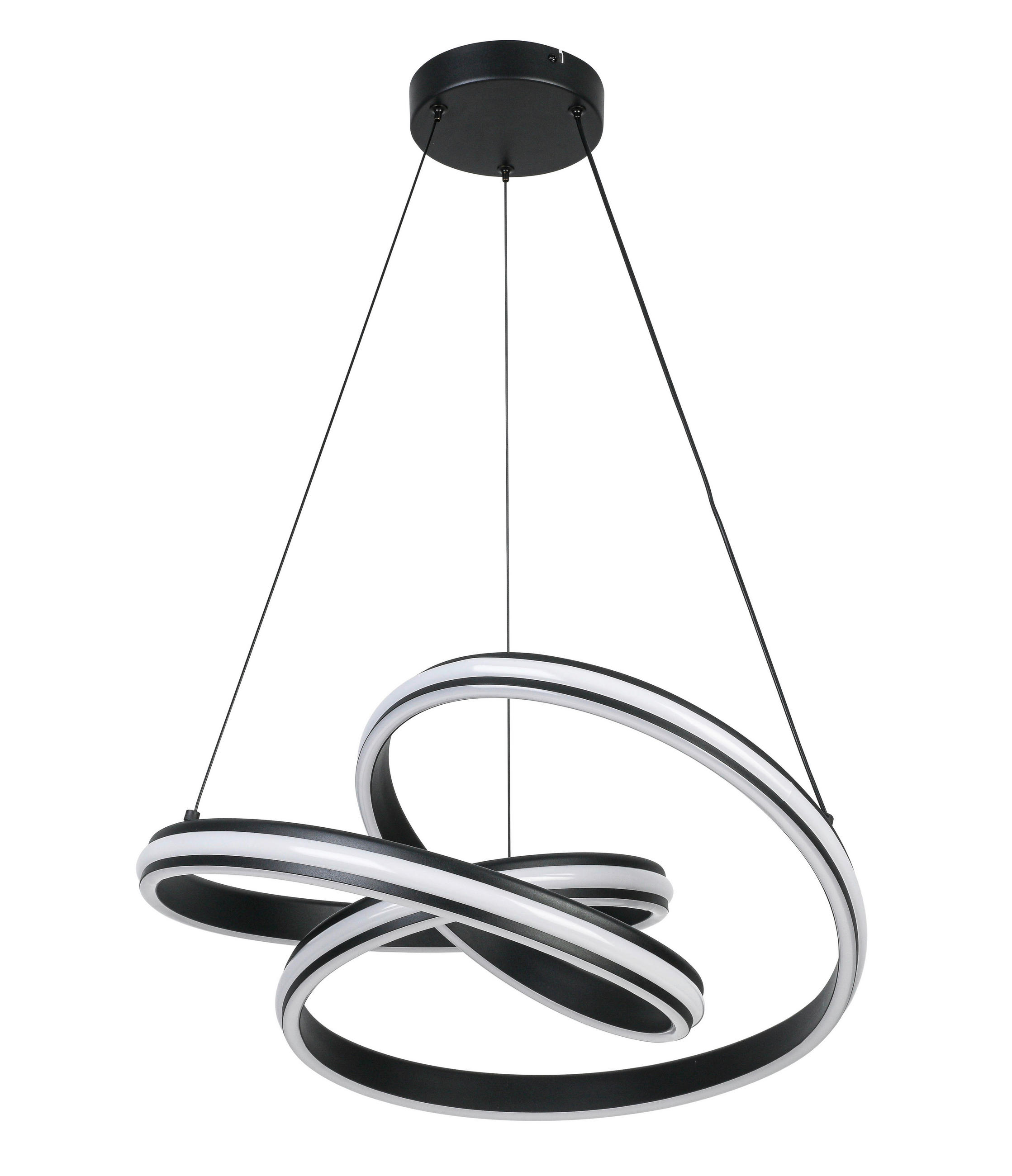 Novel Led-Hängeleuchte Schwarz, Weiß 52x120x48 cm