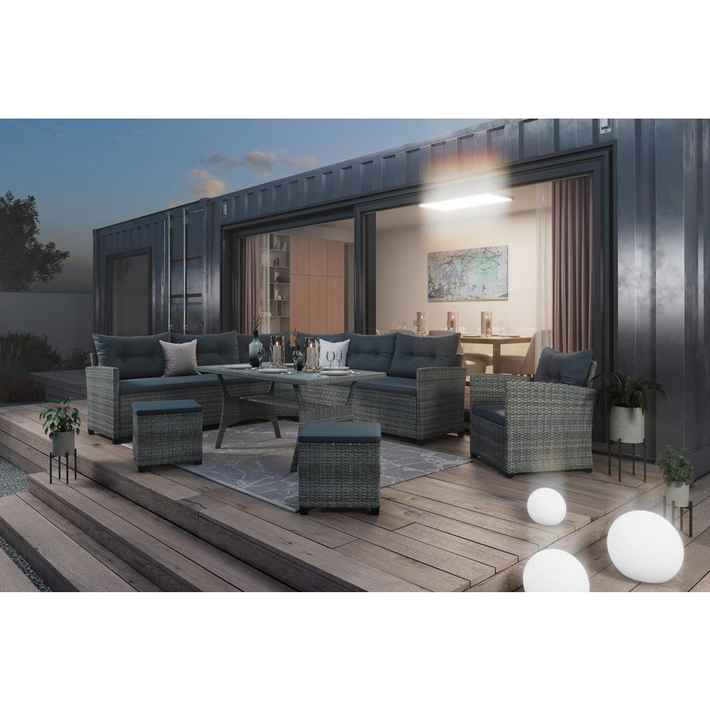 Ambia Garden ZAHRADNÍ JÍDELNÍ SET 7dílné, kov, plast
