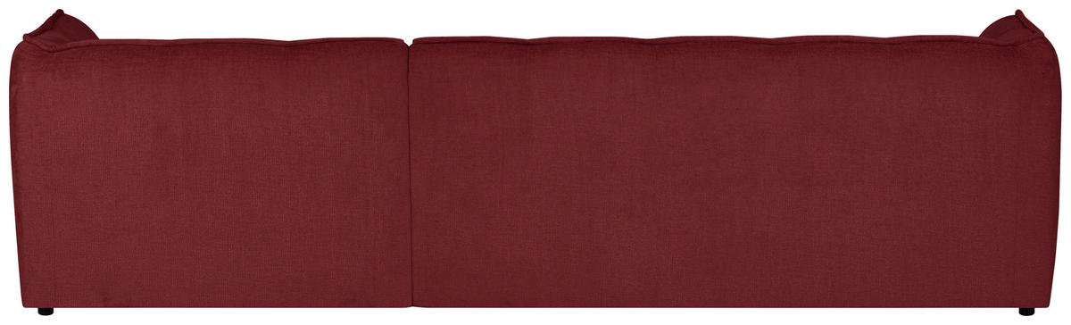 ECKSOFA LIVOLI in Chenille Bordeaux  276/160 cm  - Bordeaux/Schwarz, Design, Textil (276/160cm) - MID.YOU