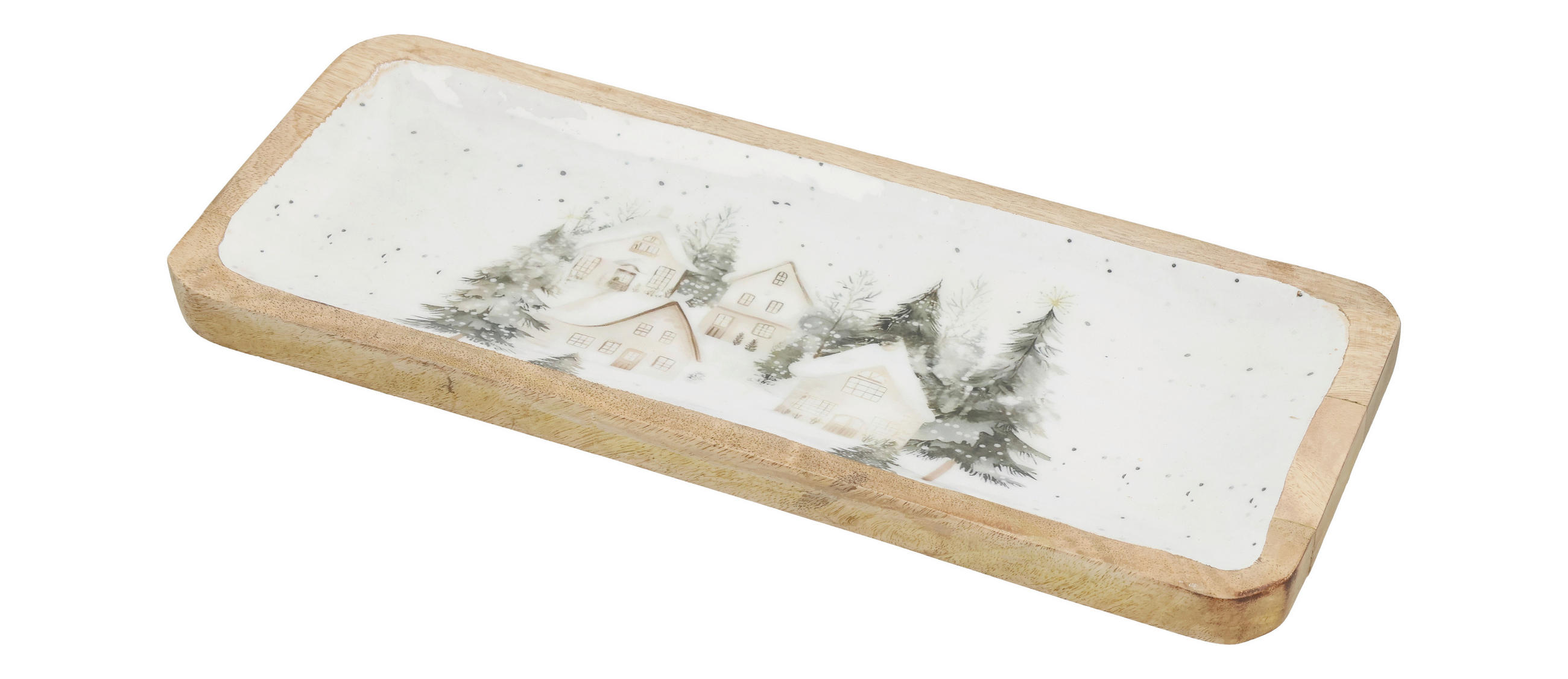 DEKOSCHALE - Weiß, Basics, Holz (38/2/15cm)