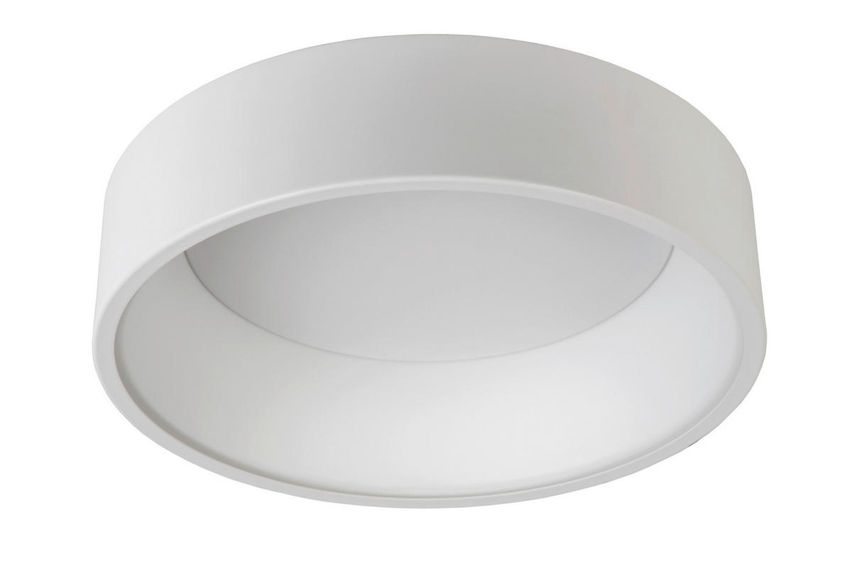 LED-DECKENLEUCHTE 45.5/45.5/13 cm   - Weiß, Basics, Metall (45.5/45.5/13cm) - Lucide