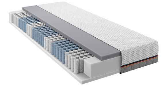 TASCHENFEDERKERNMATRATZE 90/200 cm Höhe ca. 22 cm  - Weiß, Basics, Textil (90/200cm) - Novel