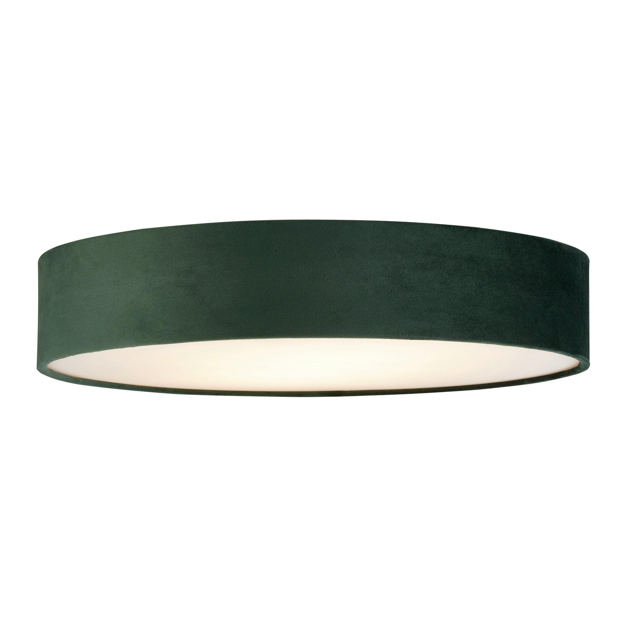 DECKENLEUCHTE Drum 50/50/10 cm   - Grün, Design, Textil/Metall (50/50/10cm)