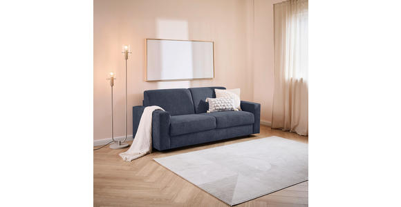SCHLAFSOFA in Webstoff Dunkelblau  - Schwarz/Dunkelblau, KONVENTIONELL, Kunststoff/Textil (198/84/96cm) - Carryhome