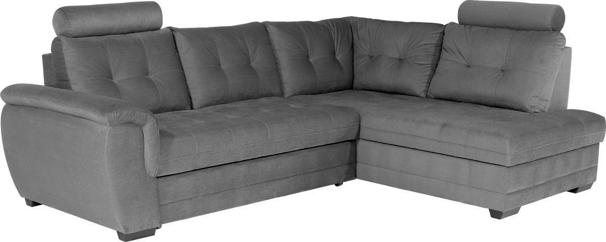 ECKSOFA in Webstoff Beige  - Dunkelbraun/Beige, Konventionell, Kunststoff/Textil (251/183cm) - Livetastic