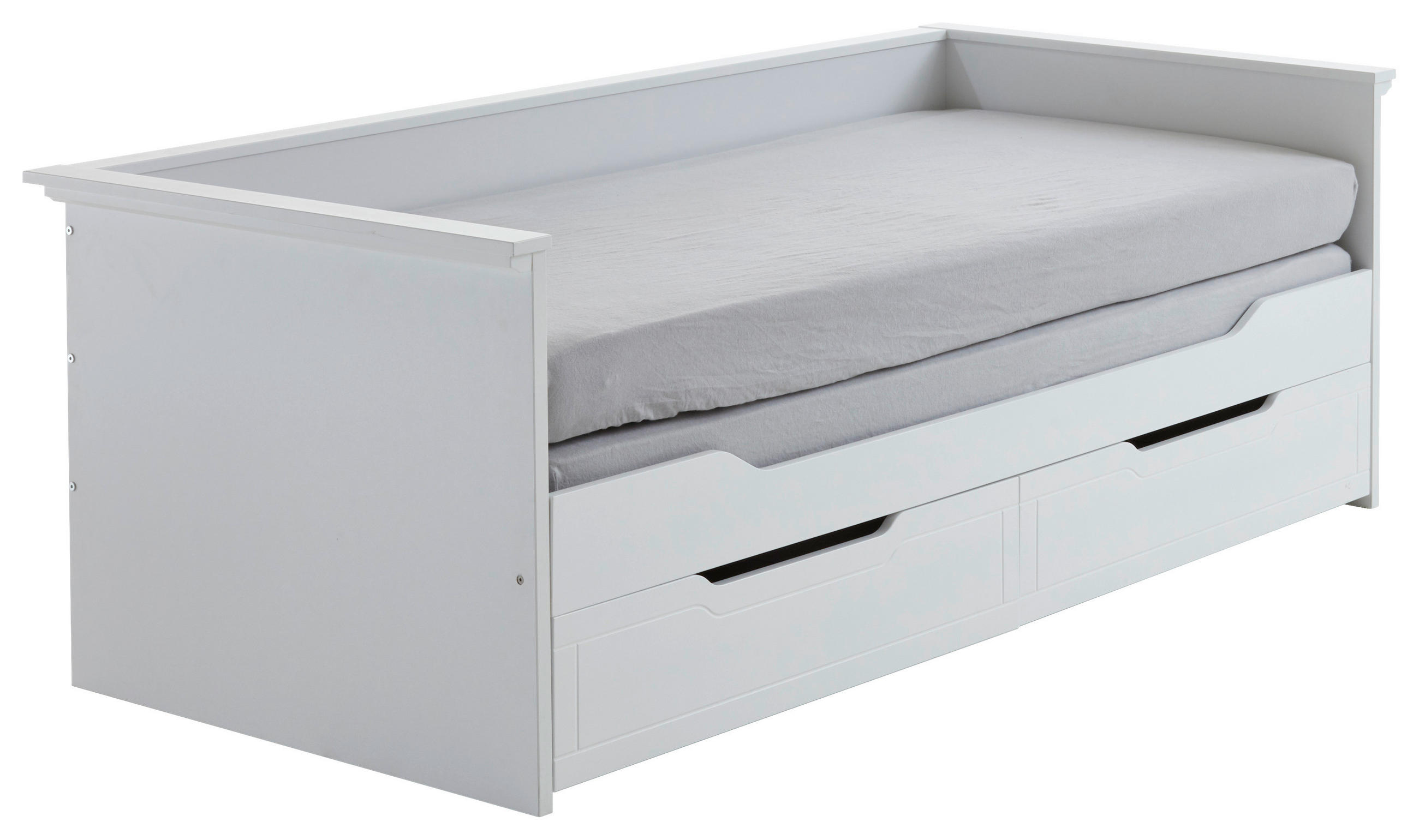 VÝSUVNÁ POSTEL, 90/180/200 cm, bílá - bílá, Konvenční, dřevo/kompozitní dřevo (90/180/200cm) - Carryhome