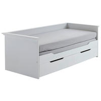 VÝSUVNÁ POSTEĽ, 90/180/200 cm biela - biela, Konventionell, drevo/kompozitné drevo (90/180/200cm) - Carryhome