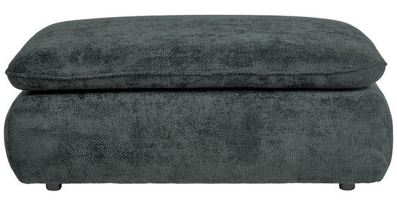 HOCKER in Textil Dunkelgrün - Dunkelgrün/Schwarz, KONVENTIONELL, Kunststoff/Textil (115/42/85cm) - Hom`in
