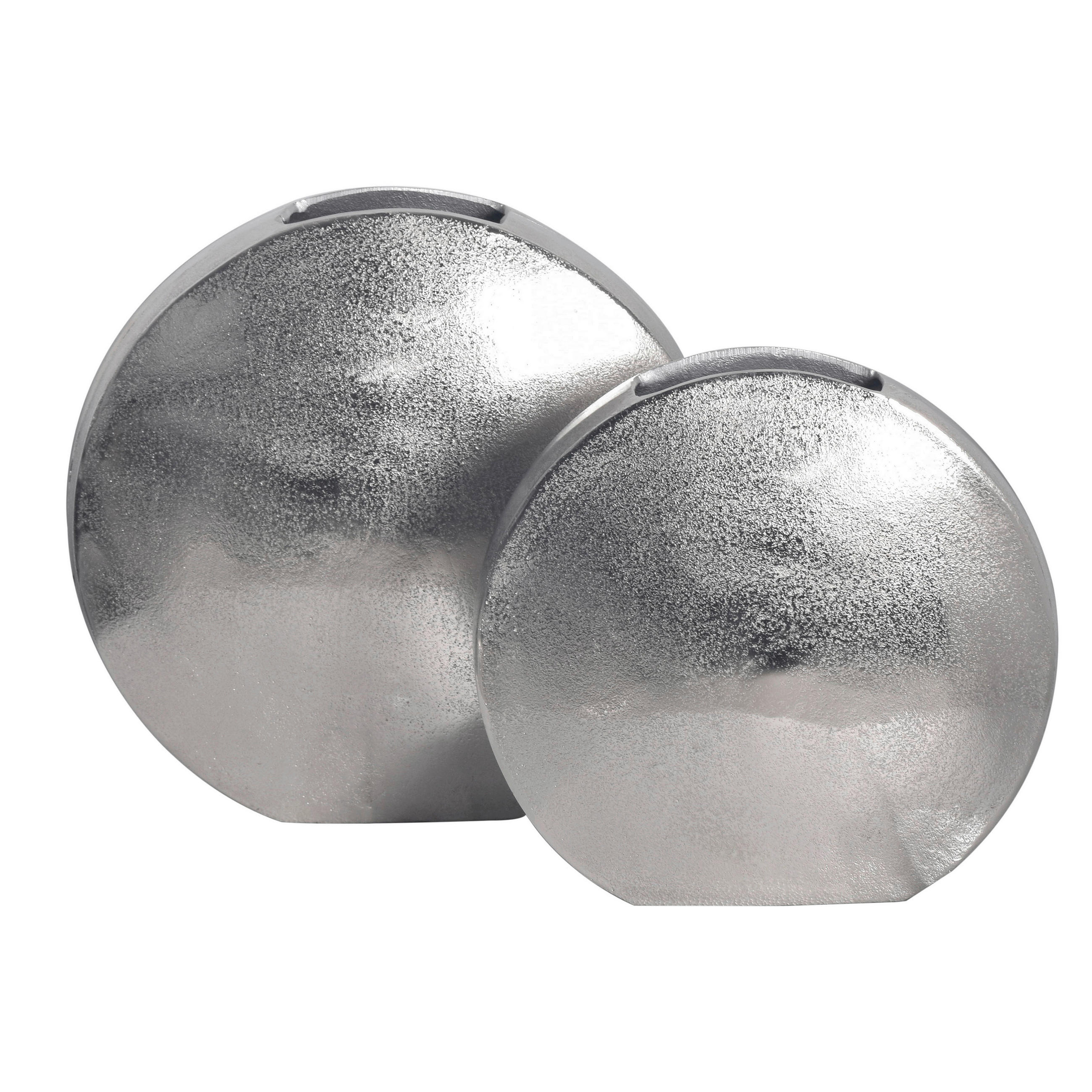 DEKOVASE  - Silberfarben, Design, Metall (35/34/13,5cm) - Livetastic