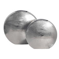 DEKOVASE  - Silberfarben, Design, Metall (35/34/13,5cm) - Livetastic