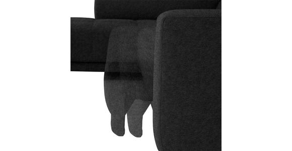 ECKSOFA in Mikrofaser Anthrazit  - Anthrazit/Schwarz, Design, Textil/Metall (207/301cm) - Xora