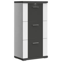 SCHUHSCHRANK Graphitfarben, Weiß  - Chromfarben/Graphitfarben, Basics, Holzwerkstoff/Metall (65/131/42cm) - Xora