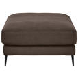 HOCKER in Textil Taupe  - Taupe/Schwarz, Design, Textil/Metall (90/43/90cm) - Dieter Knoll